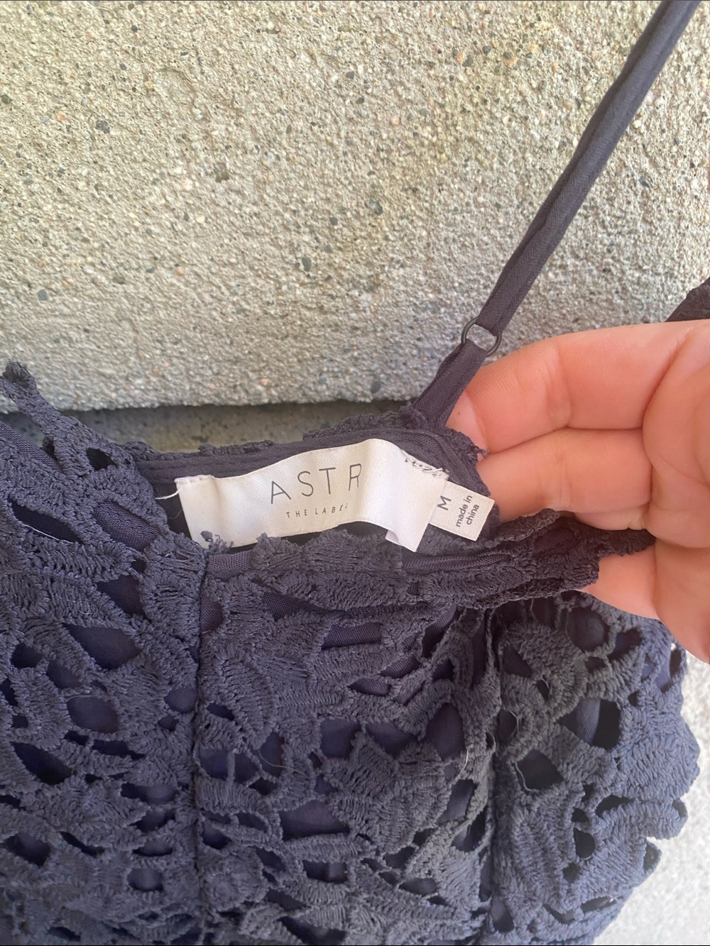 ASTR Navy Lace Midi Dress - Picture 7 of 12